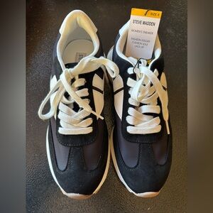 Stylish Black and White Sneakers